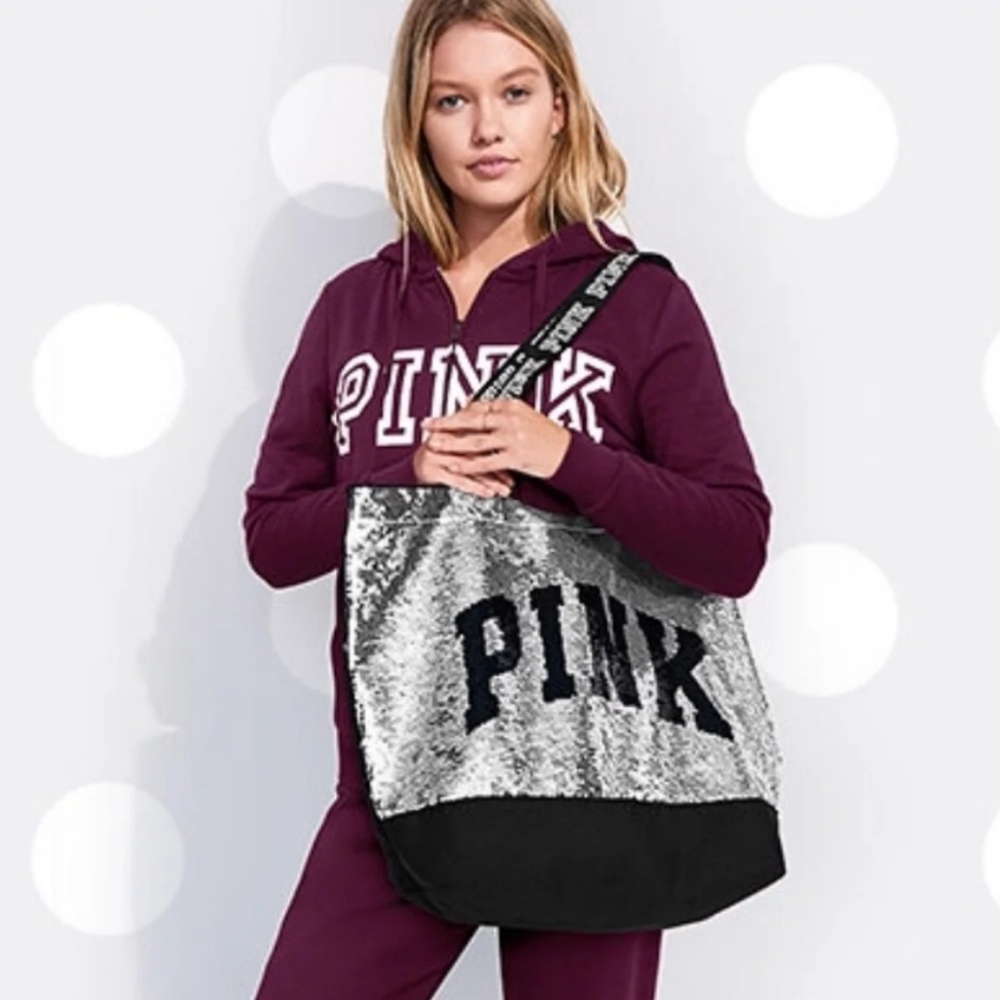 💢SOLD💢Pink victoria's secret bling tote